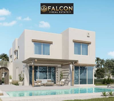 شاليه بحرى للبيع فى هاسيندا متشطب بالتكييفات والمطبخ فى قلب راس الحكمه الساحل الشمالى بجوار قريه لافيستا راس الحكمه وهاسيندا سيدى حنيش