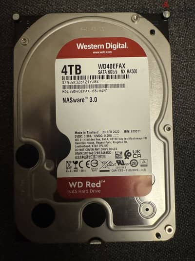 للبيع هارد ديسك Western Digital Red NAS سعة 4 تيرابايت