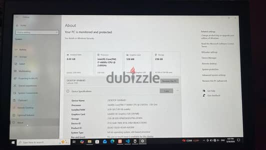 Dell 7280 i7 6600u ssd 256