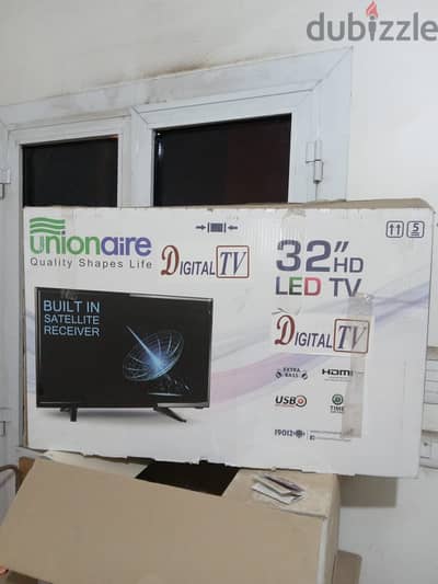 شاشة Unionaire 32 بوصة HD زيرو بالكرتونة لم تُفتح