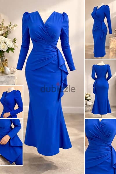 Blue evening dress
