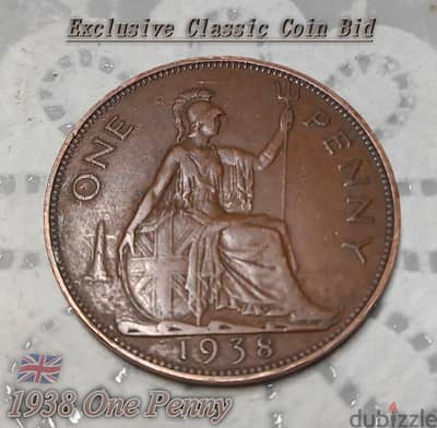 Classic 1938 British Penny | عملة بريطانية كلاسيكية