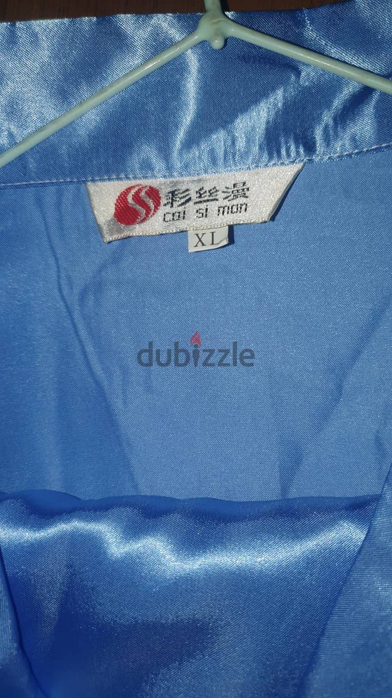 Silk pajama set (light blue) 1
