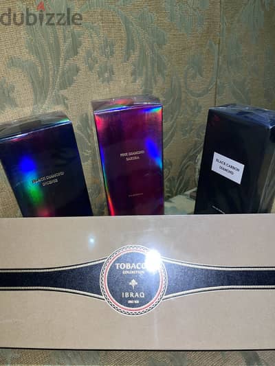Perfume Ibraq Diamond collection and tobacco box