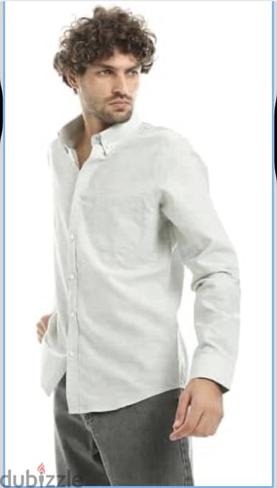 قميص كتان mint green 3XL
