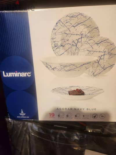 luminarc set 19 pieces navy blue