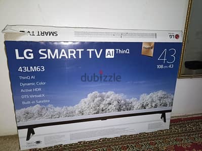 شاشة lg 43 بوصة سمارت بالكرتونة