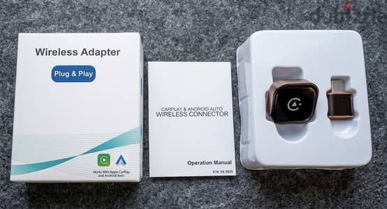 Wireless Apple Carplay and Android Auto Adaptor - محول كاربلاي وأندرو