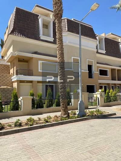 Corner villa for sale below market price, resale, immediate delivery, fully finished in Sarai Prime Compound, prime location with a open view.