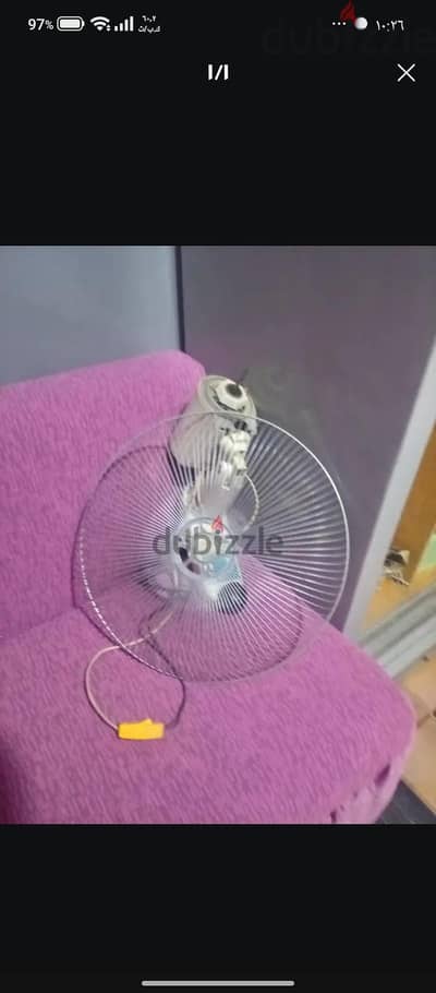 مروحتين حائط و عمود