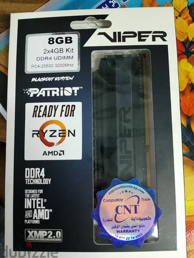 viper patriot 8GB (2×4) kit DDR4 3200MHz