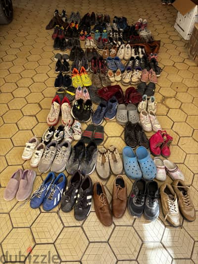 75 Pairs Shoes + Crocs | Sizes 25–46