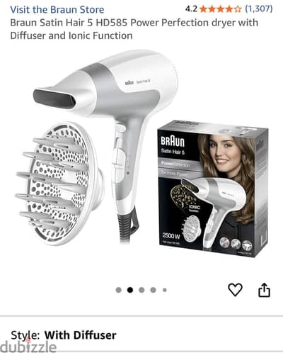 Braun Satin Hair 5 with Diffuser and lonic Function