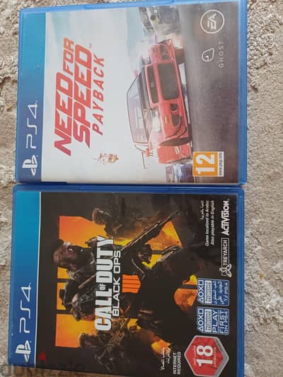 need for speed and call of duty  ps4