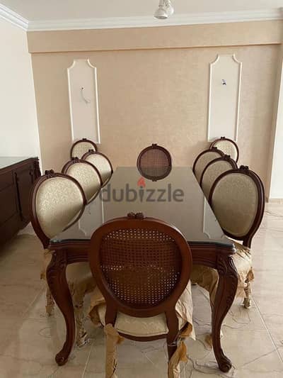 Full New Classic Dining room- غرفة سفرة كاملة جديدة متغلفة كلاسيك