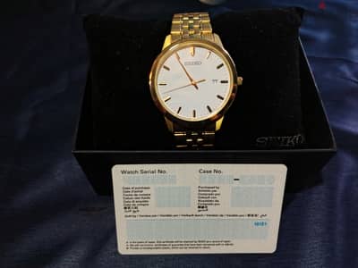 ساعة Seiko ذهبية أصلية بحالة ممتازة + ضمان