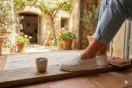 ​حذاء نسائي (Slip-on) طبي مريح جداً خفيف صيفي - جديد بالكرتونة