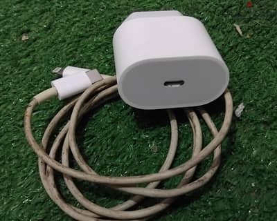 شاحن ايفون اصلي + وصله ايفون  USB اصلي