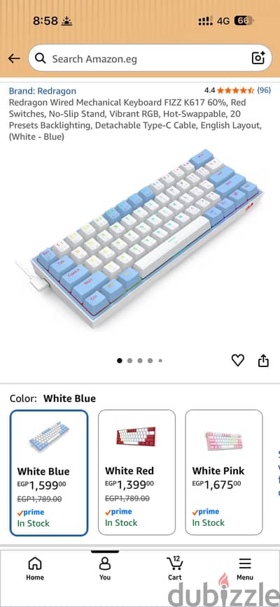 Redragon fizz k617 60% keyboard