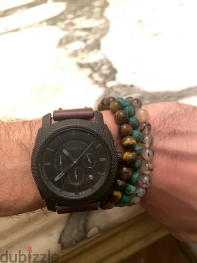 Fossil Chronograph with new genuine leather strap for sale