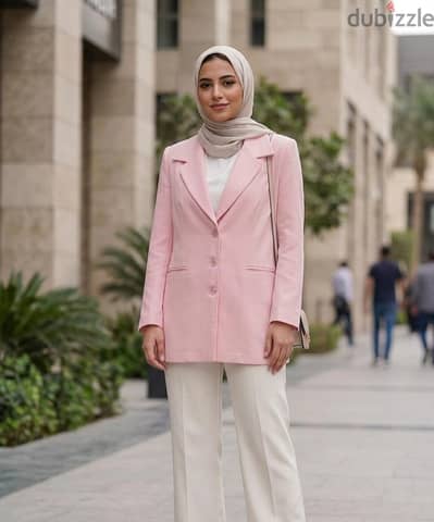 بليزر جاكيت بينك مقاس 2XL