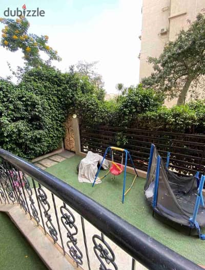 Ground floor apartment with a garden for sale in Al Rehab two 121 meters 3 bedrooms 2 bathrooms private finishes