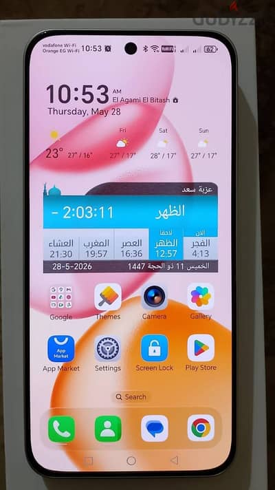 موبايل هونر 400 5G للبيع بحاله الجديد حرفيا بكل المشتملات