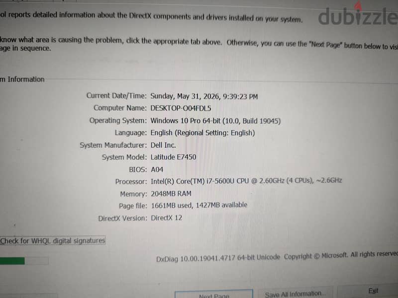 dell latitude e 7450 core i7 2