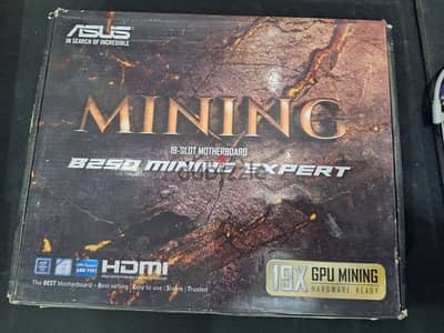 ASUS B250-MINING EXPERT + 4GB DDR4 RAM + INTEL G3900 WITH FAN