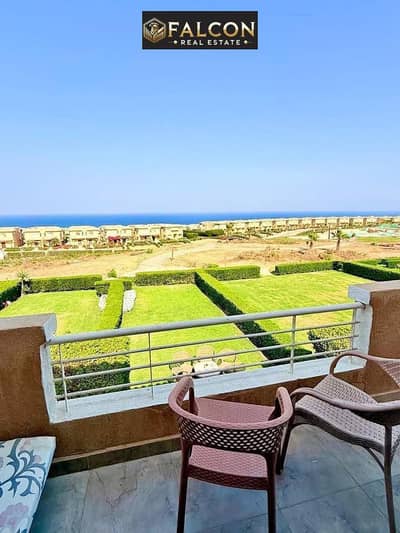 VIP chalet for sale in Telal Ain Sokhna Village, 116 m, first row, Lagoons, distinctive location, next to Porto Sokhna Village and Blue Blue, in insta