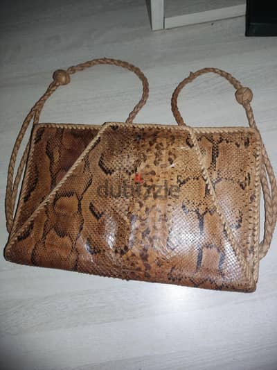 شنطة جلد ثعبان طبيعي Vintage أصلية