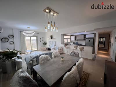Apartment for rent in Uptown Cairo, 3 bedrooms, furnished and equipped