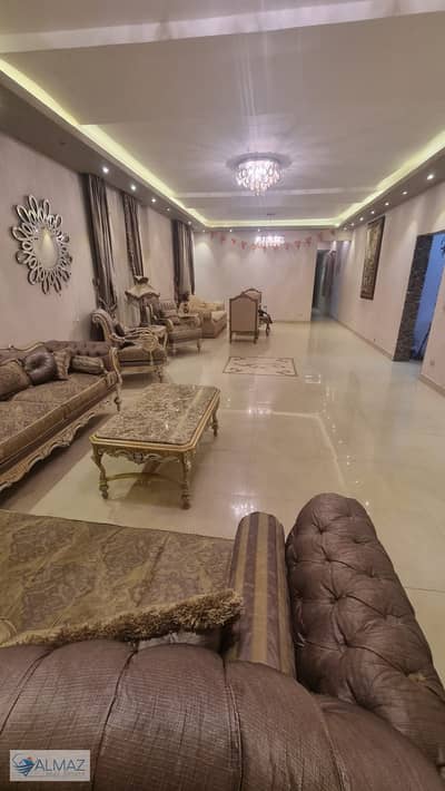 A fantastic furnished apartment of 480 square meters is available for rent in the Second District Villas in New Cairo, near Cairo Festival City
