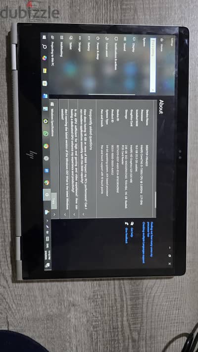 laptop HP Elite Book Touch screen zero