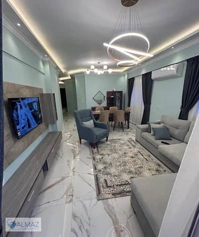 Furnished 160 sqm apartment for rent in South Lotus, Fifth Settlement, directly overlooking South 90th Street.