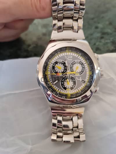 swatch irony  Swiss original size 48 USA water resistant stainless