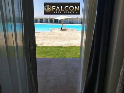 للبيع شاليه فيو بحري  Fully Finished ( ACs+ Kitchen ) في قلب راس الحكمة بجوار Fouka bay و ازها دقايق من  Silver Sand الساحل الشمالي