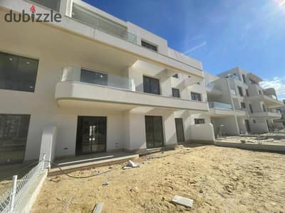 استلام فوري متشطب بالكامل شاليه بجاردن 110م للبيع في June Sodic بحري ڤيو لاجون الساحل الشمالي Ready to Move