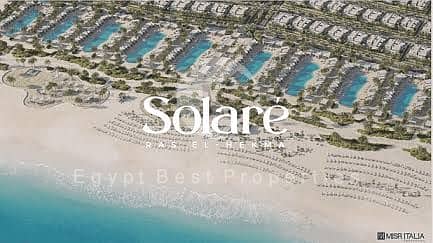 3-bedroom chalet for sale with a direct lagoon view in SOLARE North Coast 5% down payment