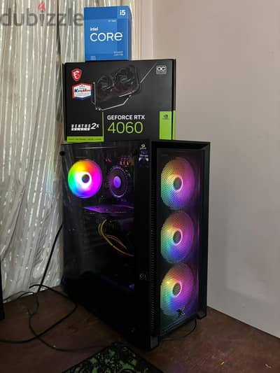 تجميعة جيمنج كاملة كسر زيرو بالشاشة والعلب RTX 4060 + I5