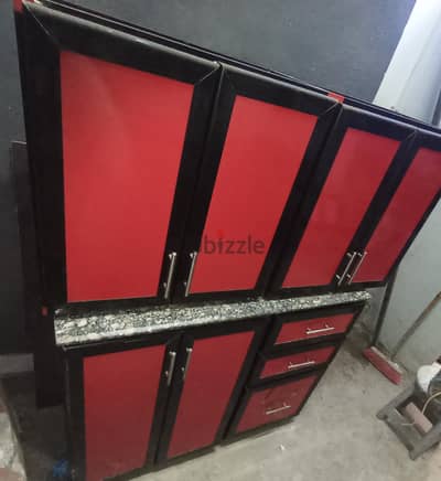 مطبخ قطعتين 120سم بالرخامه