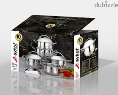 طقم حلل أستانلس تركي ماركة ( ايكوت )   5 قطع