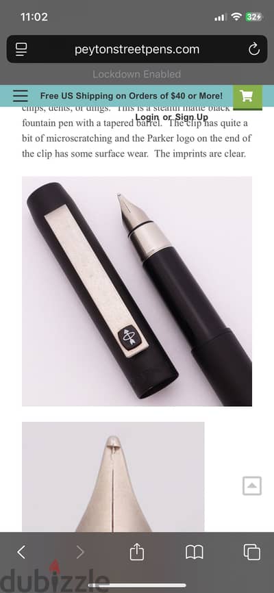 Parker 25B Vintage Fountain Pen & Ballpoint Set- Matte Black (1978-80)