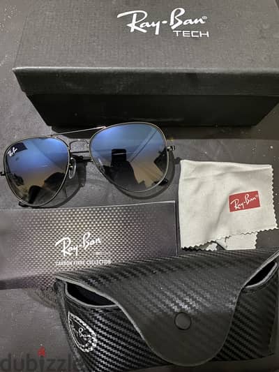 Ray. ban fibre  2026  نضاره ريبان لم تستخدم للبيع بالعلبه وارد امريكا