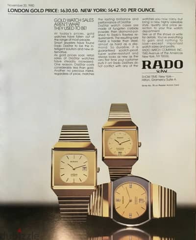 Vintage Rado DiaStar Automatic Gold plated.