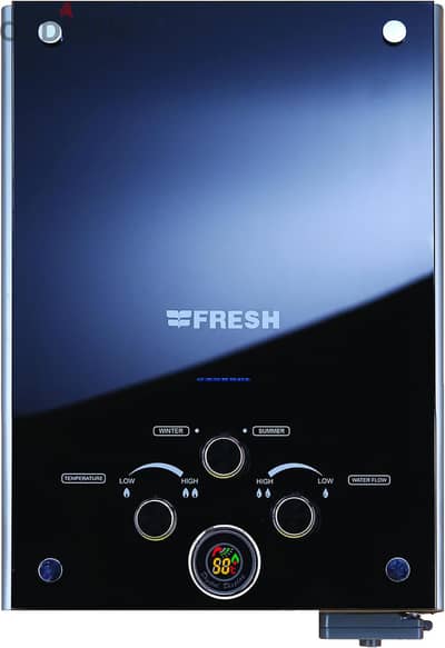 Fresh Gas Water Heater 6 liter Crystal - Black/with Adapter (Open Box)