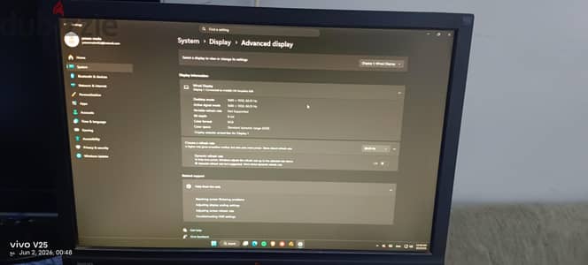 شاشه حلتها ذيرو جودتها 1050×1680 60 hz  الحاله ممتازه
