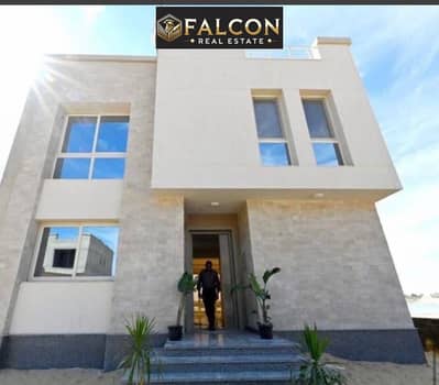 699,000 + installments up to 12 years. Luxury chalet + 120m garden in Marina 8, El Alamein, next to Telal North Coast marinas and Hacienda, near Ras E