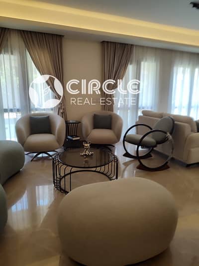 Prime Location Fully Furnished 205m Ground Floor Apartment With 50m Private Garden For Rent In Eastown Sodic Fifth Settlement New Cairo Near AUC