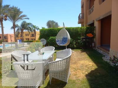 Your chance to own a ground chalet in Mountain View Sokhna 1, 125 sqm + 80 sqm garden, 3 bedrooms, direct pool